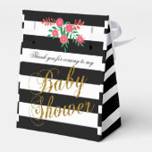 黒エレガントと白のストライプフローラ フェイバーボックス (裏面サイド)
