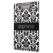 黒エレガントと白のダマスク模様 クリップボード (左)