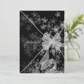 黒エレガントと白のハナミズキパーティー 招待状 (スタンド正面)