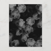 黒エレガントと白のバラの結婚挿入カード エンクロージャーカード (裏面)