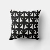 黒エレガントと白のパターン クッション (裏面)