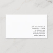 黒エレガントと白のパターン 名刺 (裏面)