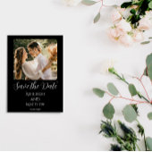 黒エレガントと白の写真 セーブザデート