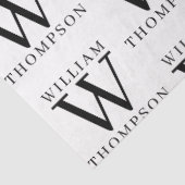 黒エレガントと白の名モノグラムの前 薄葉紙 (詳細)