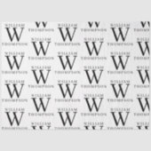 黒エレガントと白の名モノグラムの前 薄葉紙 (正面)