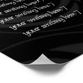 黒エレガントと白の旋回座席表 ポスター (角)