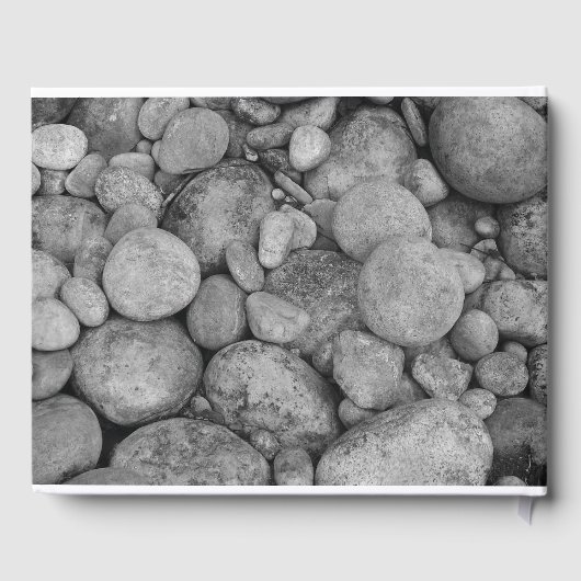 黒エレガントと白の玉石写真 ゲストブック (裏面)