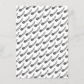 黒エレガントと白の花ブライダルビンゴカード エンクロージャーカード (裏面)