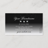 黒エレガントと白の輝くダイヤスタイリッシュ 名刺 (裏面)
