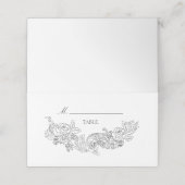 黒エレガントと白結婚の プレイスカード (外部開封)