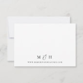 黒エレガントと白結婚の 出欠カード (裏面)