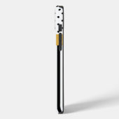 黒エレガントと白 – ストライプ水玉模様 Case-Mate iPhoneケース (裏面 / 左)