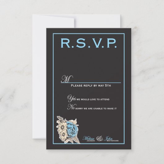 黒エレガントと白、ライトブルー詳細 (正面)