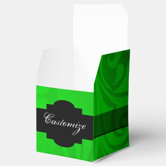 黒エレガントと緑のキューブの優先ボックス フェイバーボックス (オープン)