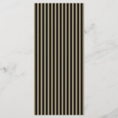 黒エレガントと緑の垂直ストライプ結婚 メニュー (裏面)