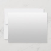 黒エレガントと薄の灰色モノグラグラデーションム ノートカード (裏面)