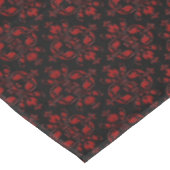 黒エレガントと赤のダマスク模様 テーブルクロス (アングル)