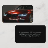 黒エレガントと赤のビジネス車のカード 名刺 (正面/裏面)