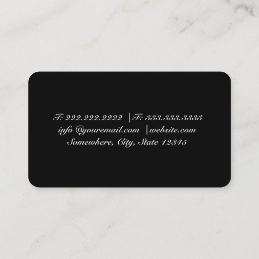 黒エレガントと赤のビジネス車のカード 名刺 (裏面)