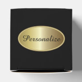 黒エレガントと赤のフローラグリッター |誕生日 フェイバーボックス (上部)