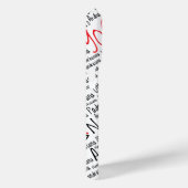 黒エレガントと赤のヨガが蓮の花を立てる Case-Mate iPhoneケース (裏面 / 右)