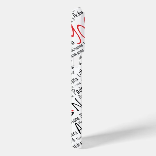 黒エレガントと赤のヨガが蓮の花を立てる Case-Mate iPhoneケース (裏面 / 右)