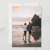 黒エレガントと赤のローズシルバーローレルイニシャル 招待状 (裏面)