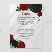 黒エレガントと赤の花詳細エンクロージャカード エンクロージャーカード (正面)