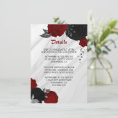 黒エレガントと赤の花詳細エンクロージャカード エンクロージャーカード (スタンド正面)