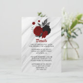 黒エレガントと赤の花詳細 エンクロージャーカード (スタンド正面)