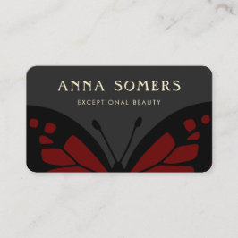 黒エレガントと赤蝶 名刺