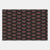 黒エレガントと赤 ラッピングペーパーシート (正面2)