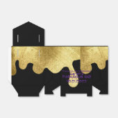 黒エレガントと金ゴールドありがとう誕生日 フェイバーボックス (折り畳みなし)