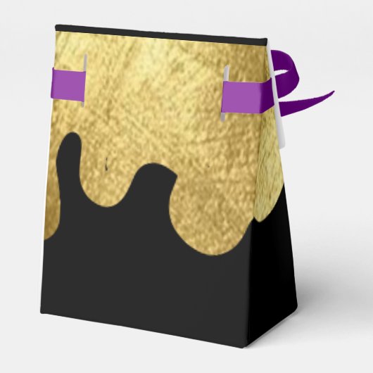 黒エレガントと金ゴールドありがとう誕生日 フェイバーボックス (裏面サイド)