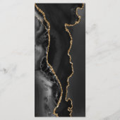 黒エレガントと金ゴールドがアゲイト・ダーク結婚ズ メニュー (裏面)