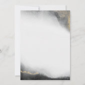 黒エレガントと金ゴールドが大理石製のオピュレ結婚ンス 招待状 (裏面)