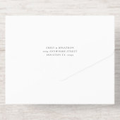 黒エレガントと金ゴールドでホイル結婚を行う オールインワン招待状 (背面)