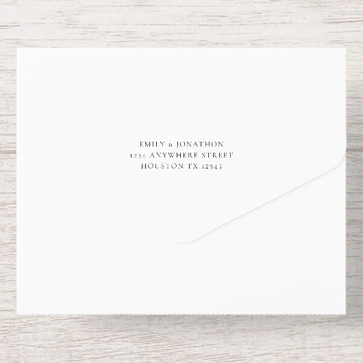 黒エレガントと金ゴールドでホイル結婚を行う オールインワン招待状 (背面)