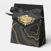 黒エレガントと金ゴールドで大理石を瑪瑙 フェイバーボックス (正面サイド)