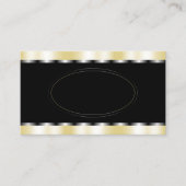 黒エレガントと金ゴールドのきらめく効果プロフェッショナル 名刺 (正面)