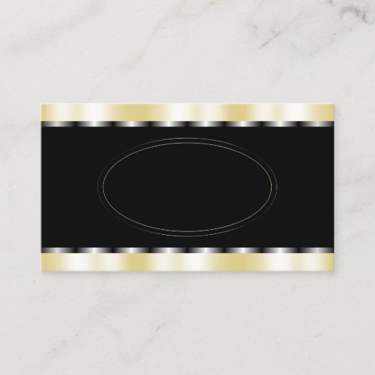 黒エレガントと金ゴールドのきらめく効果プロフェッショナル 名刺 (正面)