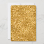 黒エレガントと金ゴールドのアールデコアーチウェ結婚イ サンキューカード (裏面)