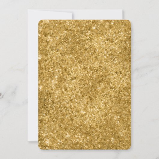 黒エレガントと金ゴールドのアールデコアーチウェ結婚イ サンキューカード (裏面)