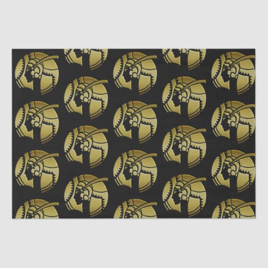 黒エレガントと金ゴールドのアールデコ 薄葉紙 (正面)