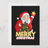 黒エレガントと金ゴールドのクリスマスパーティの招待状 招待状 (裏面)