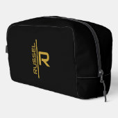 黒エレガントと金ゴールドのグパーソナライズされたロームズ ドップキット (右コーナー)