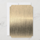 黒エレガントと金ゴールドのスタラ結婚イト 招待状 (裏面)