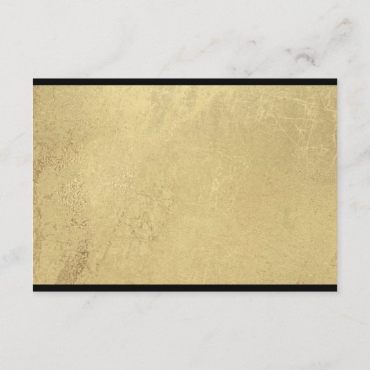 黒エレガントと金ゴールドのタイムラ結婚イン エンクロージャーカード (裏面)