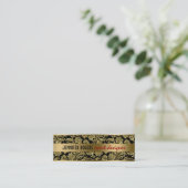 黒エレガントと金ゴールドのダマスクとストライプ2 スキニー名刺 (スタンド正面)