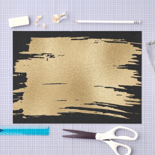 黒エレガントと金ゴールドのティッシュペーパー 薄葉紙 (クラフト)